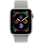 Apple Watch Series 4 GPS, 40mm Silver Aluminium Case with Seashell Sport Loop MU652GK/A