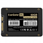 Внутренний жесткий диск ExeGate EX280421RUS (SSD (твердотельные), 60 ГБ, 2.5 дюйма, SATA)