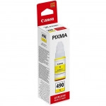 Струйный картридж Canon Чернила GI-490Y PIXMA G1400/2400/3400 жёлтые 0666C001