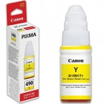 Струйный картридж Canon Чернила GI-490Y PIXMA G1400/2400/3400 жёлтые 0666C001