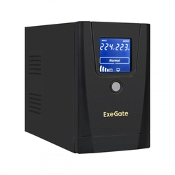 Источник бесперебойного питания ExeGate SpecialPro Smart LLB-1000.LCD.AVR.1SH.2C13 EX292787RUS (1000 ВА, 550)