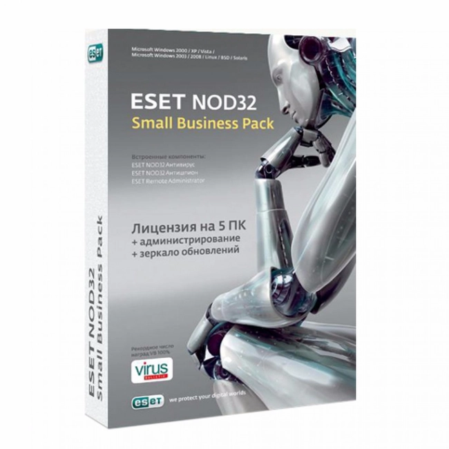 Антивирус Eset NOD32 Small Business Pack newsale for 5 user NOD32-SBP-NS(CARD)-1-5 (Первичная лицензия)