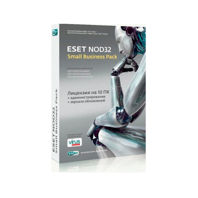 Софт Eset NOD32 SMALL Business Pack до 10 пользователей NOD32-SBP-RN(KEY)-1-10