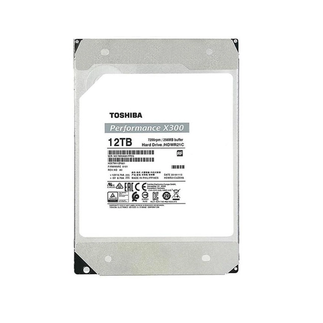 Внутренний жесткий диск Toshiba X300 HDWR21CEZSTA (HDD (классические), 12 ТБ, 3.5 дюйма, SATA)