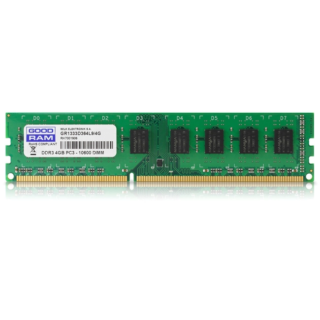 ОЗУ GoodRam DDR3-1333 2ГБ GR1333D364L9/2G (DIMM, DDR3, 2 Гб, 1333 МГц)