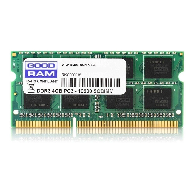 ОЗУ GoodRam SODIMM DDR3-1600 4ГБ GR1600S364L11S/4G (SO-DIMM, DDR3, 4 Гб, 1600 МГц)
