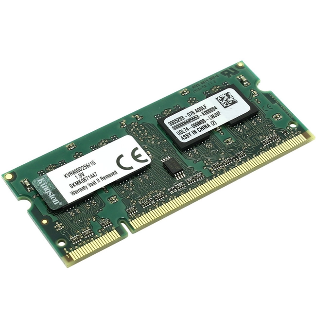 ОЗУ Kingston DDR-II 1Gb (PC2-6400) 800MHz SO-DIMM KVR800D2S6/1G (SO-DIMM, DDR2, 1 Гб, 800 МГц)