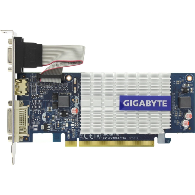 Видеокарта Gigabyte GeForce 210 1GB GDDR3 64-bit Silent GV-N210SL-1GI