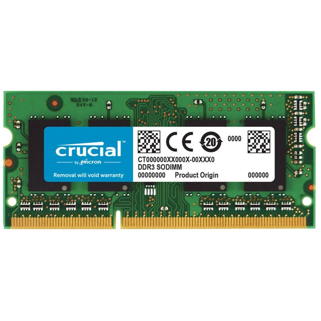 ОЗУ Crucial DDR3 2GB CT25664BF160B (SO-DIMM, DDR3, 2 Гб, 1600 МГц)