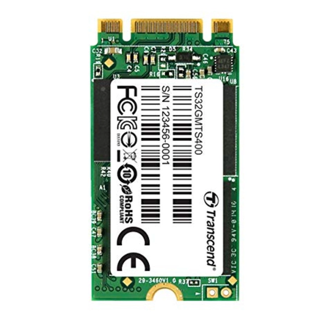 Внутренний жесткий диск Transcend 32GB M.2 SSD MTS 400 series TS32GMTS400 (SSD (твердотельные), 32 ГБ, M.2, SATA)