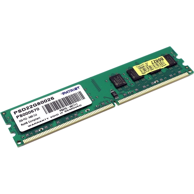 ОЗУ Crucial 2GB PC6400 DDR2 PSD22G80026 (DIMM, DDR2, 2 Гб, 800 МГц)