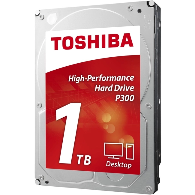 Внутренний жесткий диск Toshiba Жесткий диск HDD 1Tb TOSHIBA P300 SATA 6Gb/s 7200rpm 64Mb 3.5" HDWD110UZSVA (HDD (классические), 1 ТБ, 3.5 дюйма, SATA)