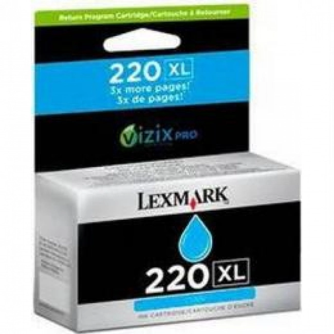 Струйный картридж Lexmark голубой для струйного принтера № 220XL 14L0175AL