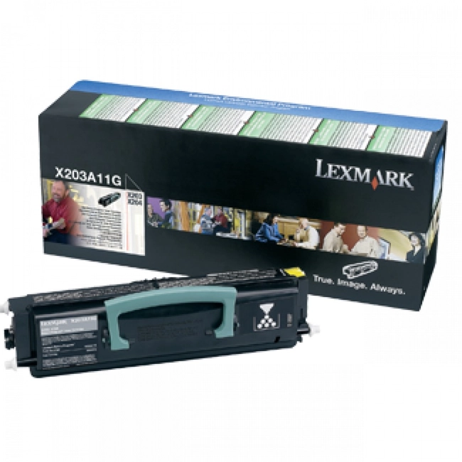 Лазерный картридж Lexmark чёрный для X203, X204 X203A11G
