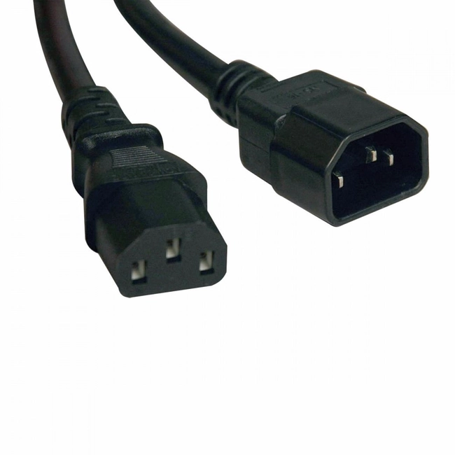 Кабель питания Tripp-Lite AC Power Extension Cable C14 to C13, 100-250V, 10A, 18Awg P004-004