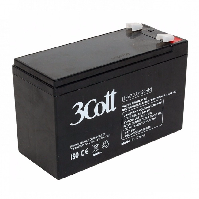 Сменные аккумуляторы АКБ для ИБП 3Cott 12V7.2Ah 3Cott-12V7.2AH (12 В)