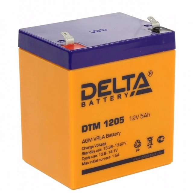 Сменные аккумуляторы АКБ для ИБП Delta Battery DTM 1205 12V5Ah (12 В)