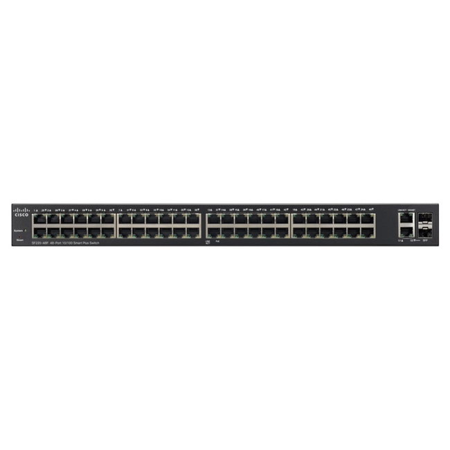 Коммутатор Cisco Small Business SF220-48 SF220-48-K9-EU (100 Base-TX (100 мбит/с), 2 SFP порта)