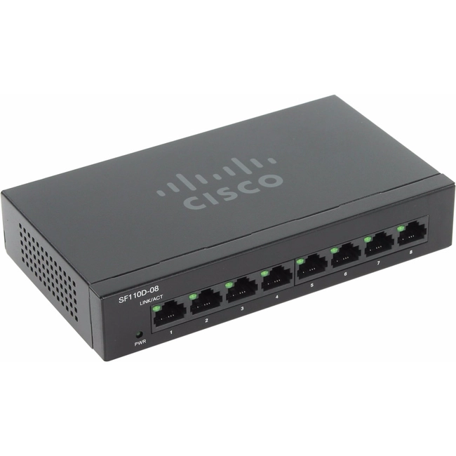 Коммутатор Cisco SF110D-08 SF110D-08-EU (100 Base-TX (100 мбит/с))