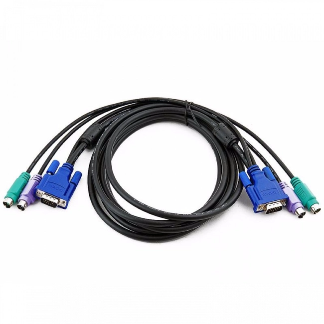 Аксессуар для сетевого оборудования D-link комплект кабелей для KVM, 3 м. DKVM-CB3 (Кабель)