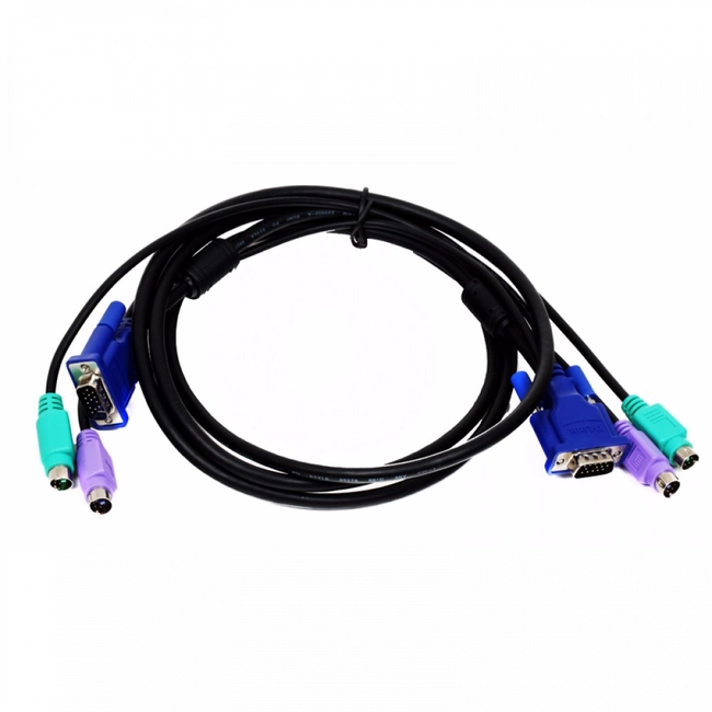 Аксессуар для сетевого оборудования D-link кабель KVM для подключения клавиатуры, мыши и монитора, 1,8м DKVM-CB (Кабель)