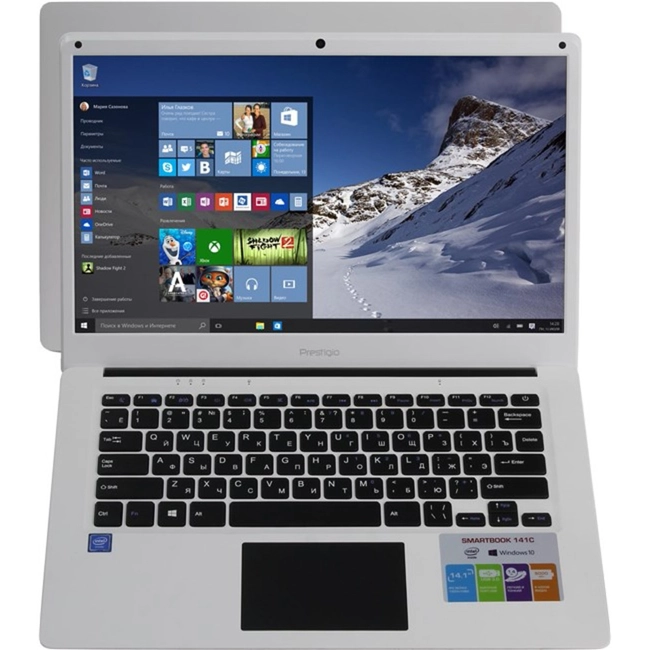 Ноутбук Prestigio SmartBook 141C PSB141C01BFH_WH_CIS (14.1 ", FHD 1920x1080 (16:9), Atom X5, 2 Гб, SSD)