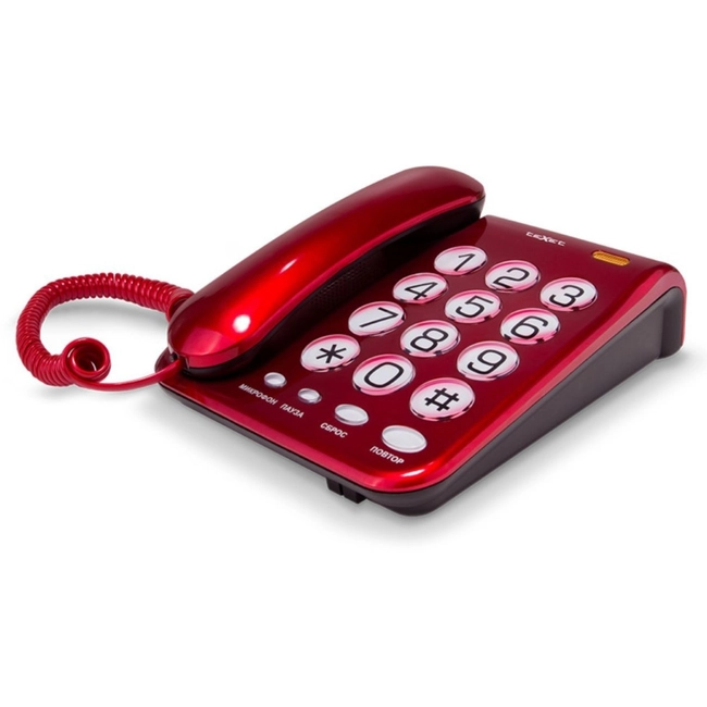 Аналоговый телефон TeXet TX-262 Red 126350